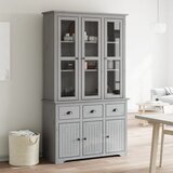 vidaXL Visoka komoda BODO siva 115 5x43x200 5 cm od masivne borovine | shoptok.hr