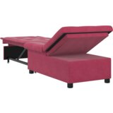 vidaXL Kavč Postelja 3-v-1 Izvlečna Oblika Bordo Žamet | Shoptok.si