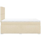  Krevet s oprugama i madracem krem 120 x 200 cm od tkanine | shoptok.hr