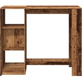  Barski stol s policom boja staro drvo 124x46x103,5 cm drveni | Eponuda.ba