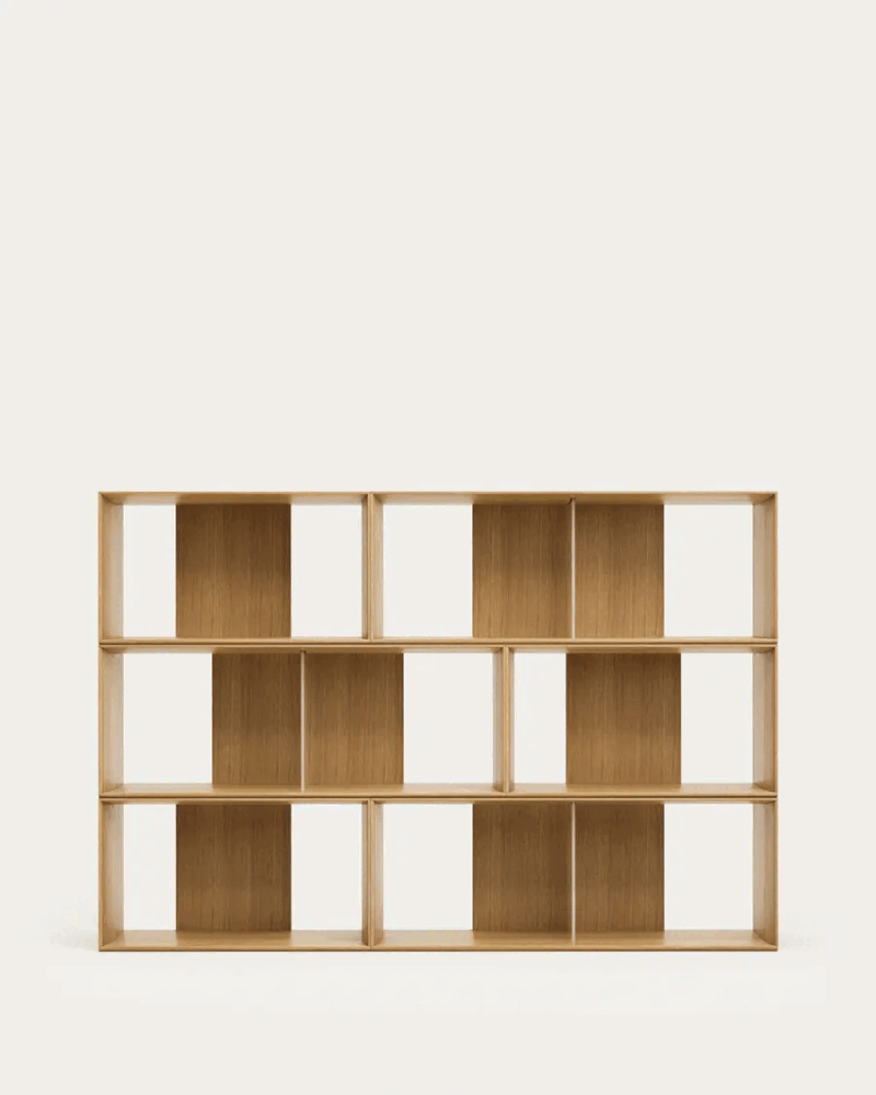 Kave Home Modularni sustav polica 6 kom u dekoru hrasta u prirodnoj boji 168x114 cm Litto – | shoptok.hr