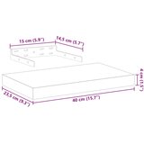  Plutajuća polica 40x23,5x4 cm od konstruiranog drva | shoptok.hr