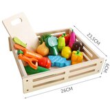 Kruzzel drveni set voća i povrća za rezanje s daskom, 34 dijela | shoptok.hr