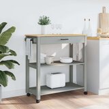 vidaXL Kuhinjska kolica MONZA 84 x 40 x 90 cm od masivne borovine | shoptok.hr