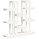  Stalak za biljke bijeli 104,5 x 25 x 109,5 cm masivna borovina | Eponuda.ba