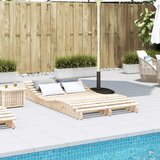  Ležaljka za sunčanje 205 x 110 x 31,5 cm od masivne borovine | shoptok.hr