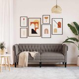  Dvosjed Chesterfield smeđesivi od tkanine | Eponuda.com