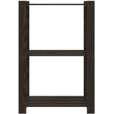  Stalak za pohranu s 3 razine crni 60x38x90 cm masivna borovina | shoptok.hr