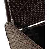  Klupa za pohranu s jastukom smeđa 115x51x52 cm od poliratana | Eponuda.com