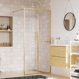 vidaXL Stijenka za walk-in tuš sa staklom ESG zlatna 100 x 195 cm Cijene