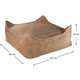 Wigiwama Rjava otroška vreča za sedenje iz rebrastega žameta Square – | Shoptok.si