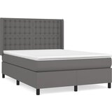 The Living Store Box spring postelja z vzmetnico siv 140x200 cm umetno usnje - Box Spring Postelja, (21520869) | Shoptok.si
