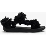 Resti Black women's sandals with flowers Alferroy | Shoptok.si