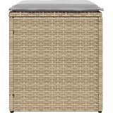  Vrtni tabure s jastucima 2 kom bež 40x40x43 cm poliratan | shoptok.hr