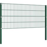  Ograjni panel s stebrički železo 17 m zelen, (20982618) | Shoptok.si