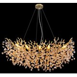 Globo 64138H3G - Luster na sajli QUEENA 10xE14/40W/230V zlatna | Eponuda.com