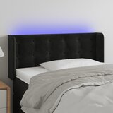  LED uzglavlje crno 103x16x78/88 cm baršunasto | shoptok.hr