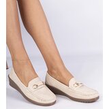 Gemre Cream women's wedge loafers Sameri | Shoptok.si