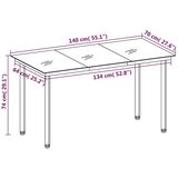 vidaXL 5-dijelni vrtni blagovaonski set od PVC ratana crni | shoptok.hr