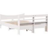  Okvir kreveta s uzglavljem bijeli 140 x 190 cm od borovine | shoptok.hr