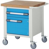 eurokraft pro pomična delovna miza, izvedba z ogrodjem, 1 predal, 1 vrata, odlagalna polica, šxg 750 x 700 mm Cene
