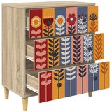  Komoda ESSEN Uzorak suncokreta 66 x 36,5 x 75 cm Sonoma | shoptok.hr