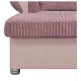 Ropez Rožnat ležalnik iz rebrastega žameta Lord – | Shoptok.si