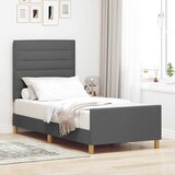  Krevetna konstrukcija Tamno siva 100 x 200 cm tkanina | shoptok.hr