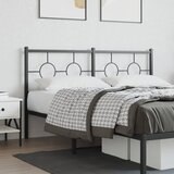 vidaXL Metalno uzglavlje crno 150 cm | shoptok.hr