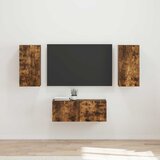  Set TV komoda Zidne 6 pcs Dimljeni hrast Konstruirano drvo | Eponuda.com