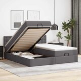  Otomanski okvir kreveta s madracima sivi 160x200cm umjetna koža | shoptok.hr