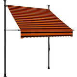 Maison Chic Ročno zložljiva tenda - Senčniki z LED lučkami 150 cm oranžna in rjava, (22041222) | Shoptok.si