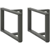  Noge za klubsko mizico v obliki črke T 2 kosa antracitne 60x25x(42-43) cm jeklo, (22123981) | Shoptok.si