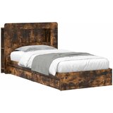  Okvir kreveta s pohranom s ladicama Dimljeni hrast 100 x 200 cm | shoptok.hr