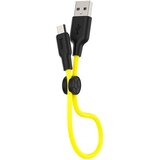 NOBRAND Kabel Hoco micro USB - črno rumen, 25cm Cene
