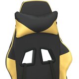  Gaming stol z oporo za noge črno in zlato umetno usnje, (20699103) | Shoptok.si