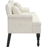  Klupa s jastucima Krem 120 5 x 65 x 75 cm baršunasta | shoptok.hr