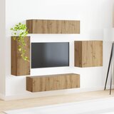  Set zidnog ormarića za TV Zidne 6 pcs Umjetnički hrast | shoptok.hr