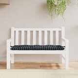 vidaXL Blazina za vrtno klop črn karo vzorec 120x50x7 cm blago Cene