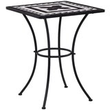vidaXL Bistro mizica z mozaikom črna in bela 60 cm keramika Cene