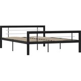  Okvir za krevet crno-bijeli metalni 140 x 200 cm | shoptok.hr