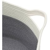  Košara za pohranu sivo-bijela Ø 40 x 25 cm pamučna | shoptok.hr
