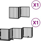 vidaXL Vrata za pse s vratašcima 9 panela sklopiva 450 cm drvo topole | shoptok.hr