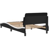  Okvir za krevet Dover crno-bijeli 100 x 190 cm umjetna koža | shoptok.hr