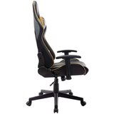 vidaXL Gaming stol črno in zlato umetno usnje | Shoptok.si
