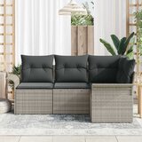  Sjedeća garnitura za vrt s pohranom 4 pcs Svjetlosiva poliratan | shoptok.hr