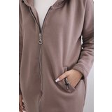 Kesi Long insulated mocha sweatshirt | shoptok.hr