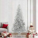 vidaXL Božićno drvce s 300 LED svjetlima s stalakom Srebrno 240 cm PET | shoptok.hr