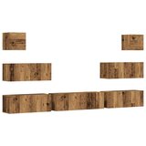  7-dijelni zidni set TV ormarić konstruirano drvo | shoptok.hr