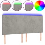  LED uzglavlje svjetlosivo 160x5x118/128 cm baršunasto | shoptok.hr